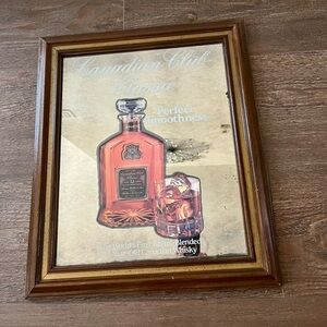 Framed Mirror Canadian Club Classic 12-year -old Canadian Whisky 17/20 Inches